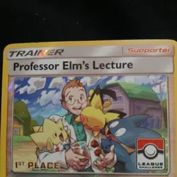 Professor Elm’s Lecture RH 188a/214 1st Place Pokemon League Challenge Card NM/M - Image 3