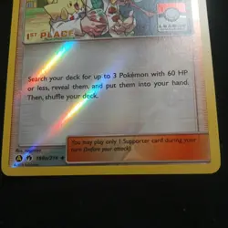 Professor Elm’s Lecture RH 188a/214 1st Place Pokemon League Challenge Card NM/M - Image 4