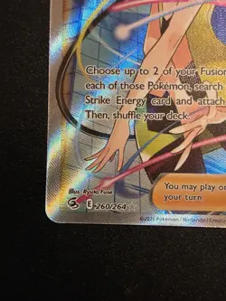 Pokemon TCG Elesa's Sparkle Fusion Strike Holo Card 260/264 Full Art Ultra Rare - Image 2