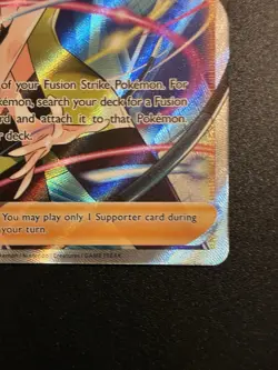 Pokemon TCG Elesa's Sparkle Fusion Strike Holo Card 260/264 Full Art Ultra Rare - Image 3