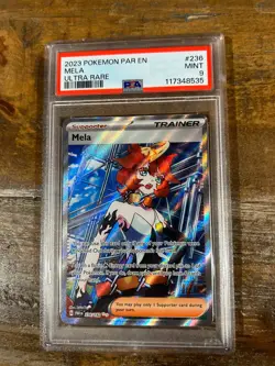 POKEMON 2023 Paradox Rift Ultra Rare Trainer MELA #236 PSA 9 Mint RARE - Image 1
