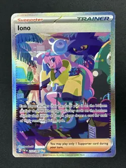 Pokemon Iono 237/091 Paldean Fates Special Illustration Rare Holo - Image 1