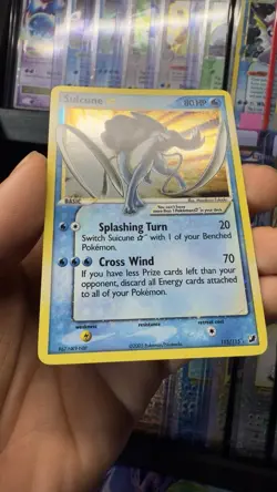 Pokemon TCG Suicune Gold Star 115 EX Unseen Forces Ultra Holo Rare - Image 3