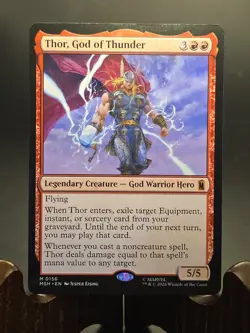 Thor, God of Thunder Marvel Super Heroes MTG Regular Near Mint - Image 1