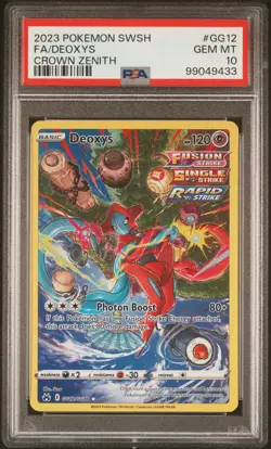 2023 POKEMON SWORD & SHIELD CROWN ZENITH #GG12 FULL ART/DEOXYS PSA 10 - Image 1