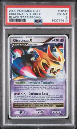 2009 POKEMON DIAMOND & PEARL BLACK STAR PROMO #DP38 GIRATINA LV.X-HOLO PSA 6 - Image 1