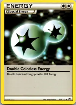 DOUBLE COLORLESS ENERGY 113/113 UC LEGENDARY TREASURES POKEMON NM - Image 1
