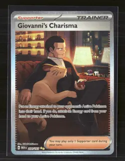 Pokemon 2023 Scarlet & Violet 151 Giovanni's Charisma SAR #204/165 - Image 1