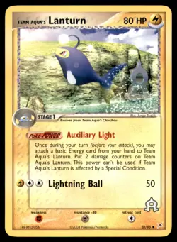Team Aqua's Lanturn 28 95 UC Team Magma vs Team Aqua Pokemon MP - Image 1