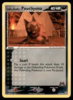 Team Magma's Poochyena 65 95 C Team Magma vs Team Aqua Pokemon MP - Image 1