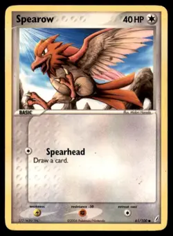 Spearow 61 100 C Crystal Guardians Pokemon MP - Image 1