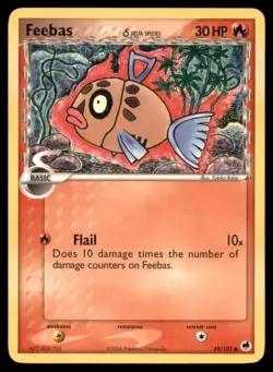Feebas 49 101 C Dragon Frontiers Pokemon MP - Image 1