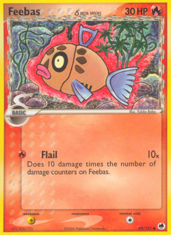 Feebas 49 101 C Dragon Frontiers Pokemon MP - Image 4
