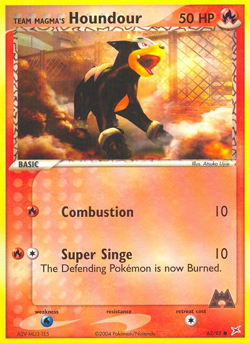 Team Magma's Houndour 62 95 C Team Magma vs Team Aqua Pokemon MP - Image 4