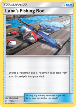 Lana's Fishing Rod 195 236 UC Cosmic Eclipse Pokemon MP - Image 4