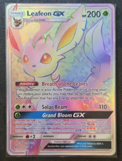 2018 Pokemon Ultra Prism Secret Rare Leafeon GX 157/156 EX-NM - Image 1
