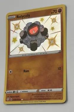 Rolycoly SV067/SV122 Shining Fates: Shiny Vault Holo Pokemon Single - Image 3