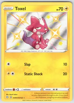 Toxel SV041/SV122 Shiny Rare Shining Fates Shiny Vault Pokemon Holo Near Mint - Image 1
