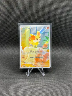 Pokemon Mega Evolution Chaos Rising Fennekin 080 Black Star Promo Holo Mint - Image 1