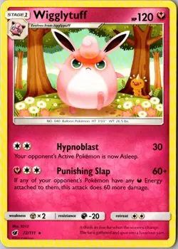 Wigglytuff Pokemon Crimson Invasion 72/111 LP - Image 1