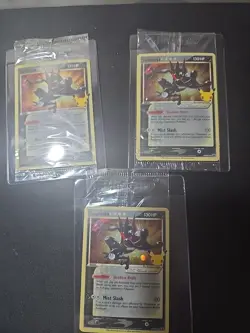 3 Pokemon Sealed Greninja Gold Star Celebrations ETB Promo - Image 1