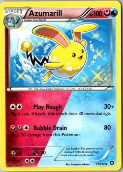 Azumarill Pokemon Steam Siege 77/114 LP - Image 1