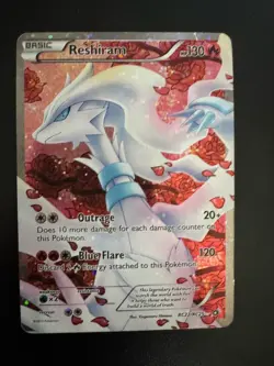 Reshiram Full Art RC22/RC25 Legendary Treasures: Radiant Collection Holo Pokemon - Image 1