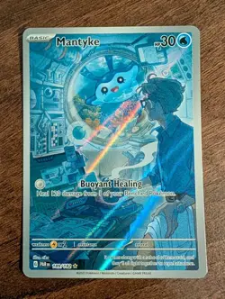Mantyke 189/182 Paradox Rift Illustration Rare Pokemon TCG NM - Image 1