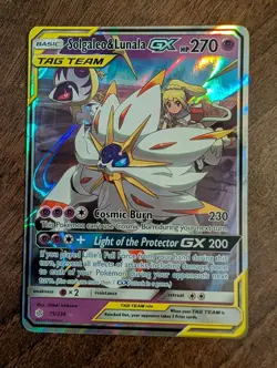 Solgaleo & Lunala GX 75/236 Cosmic Eclipse Holo Tag Team 2019 Pokemon TCG NM- - Image 1