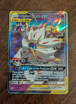 Solgaleo & Lunala GX 75/236 Cosmic Eclipse Holo Tag Team 2019 Pokemon TCG NM- - Image 2