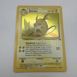 1999 Pokemon WOTC TCG Fossil #14 Raichu Holo - Image 2