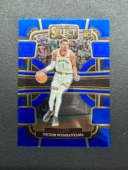 Panini Select 2023-24 Victor Wembanyama Rookie #87 Blue Prizm Spurs Card - Image 1