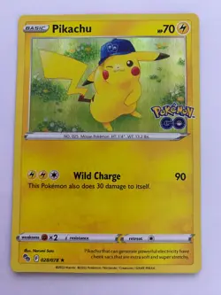 Pikachu 028/078 Holo Rare Pokemon Go Card TCG - Near Mint - Image 1