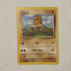 Pokemon TCG Diglett Base Set 47/102 - Error Card (Fight symbol rotated) - Image 1