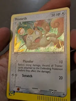 Pokemon Card 2003 MEOWTH 013 Holo Nintendo Black Star Promo E-Reader NM - Image 2