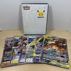 Lot Of 14 JUMBO Pokemon Promo Holo TCG Cards Oversized Jolteon VMAX, & Binder - Image 1