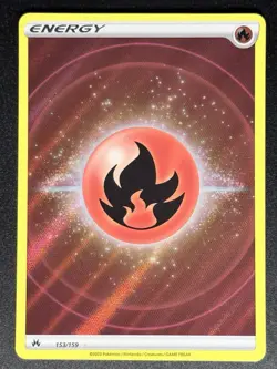 Fire Energy (Texture Full Art) 153/159 Crown Zenith Pokemon Card TCG - Image 1