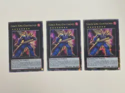 Yugioh - Coach King Giantrainer x 3 - 1st Edition QCR NM - Free Holo Card B - Image 1