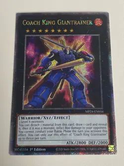 Yugioh - Coach King Giantrainer x 3 - 1st Edition QCR NM - Free Holo Card B - Image 2