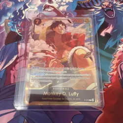 Monkey D. Luffy Japan Expo Promo P-075 One Piece Card FRENCH EXCLUSIVE - Image 1