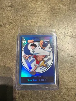 Dodgers x One Piece Luffy Promo Card FLAWLESS CONDITION POTENTIAL 10 - Image 1