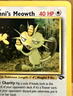 Giovanni's Meowth Pokemon TCG Gym Challenge Set 1st Edition 43/132 LP - Image 4