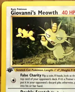Giovanni's Meowth Pokemon TCG Gym Challenge Set 1st Edition 43/132 LP - Image 5