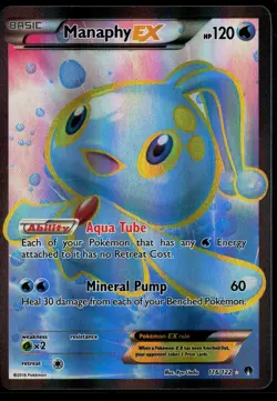 Manaphy EX 116/122 BREAKpoint Ultra Rare Pokemon - Image 1