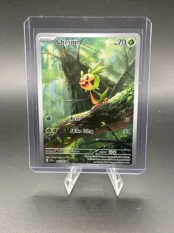 Chespin 087/086 Me04: Chaos Rising Holo Pokemon TCG - Image 1