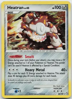 Heatran (DP Legends Awakened) 30/146 Holo Holo Pokemon Deck Exclusives - NM - Image 1