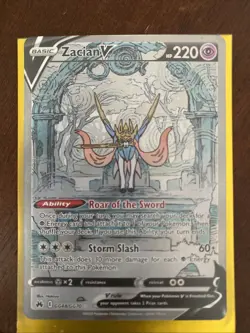 Pokemon TCG Zacian v Crown Zenith: Galarian Gallery Holo Ultra Rare - Image 1