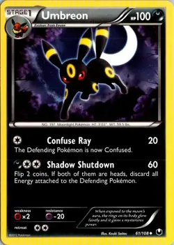 UMBREON 61/108 UNCOMMON DARK EXPLORERS POKEMON LP - Image 1