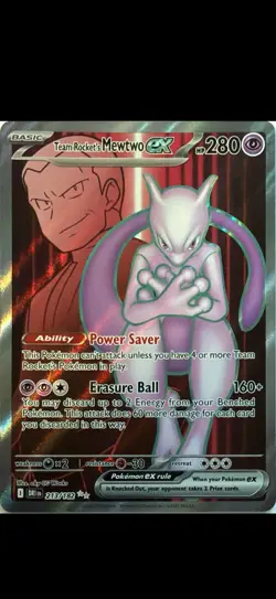 Pokemon Team Rocket's Mewtwo ex 213/182 Sv10 Destined Rivals Ultra Rare Holo - Image 2