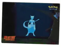 1998 TOPPS POKEMON # 21 INTRODUCTIONS HOLOFOIL BLUE LOGO MEWTWO STRIKES HOLO - Image 1